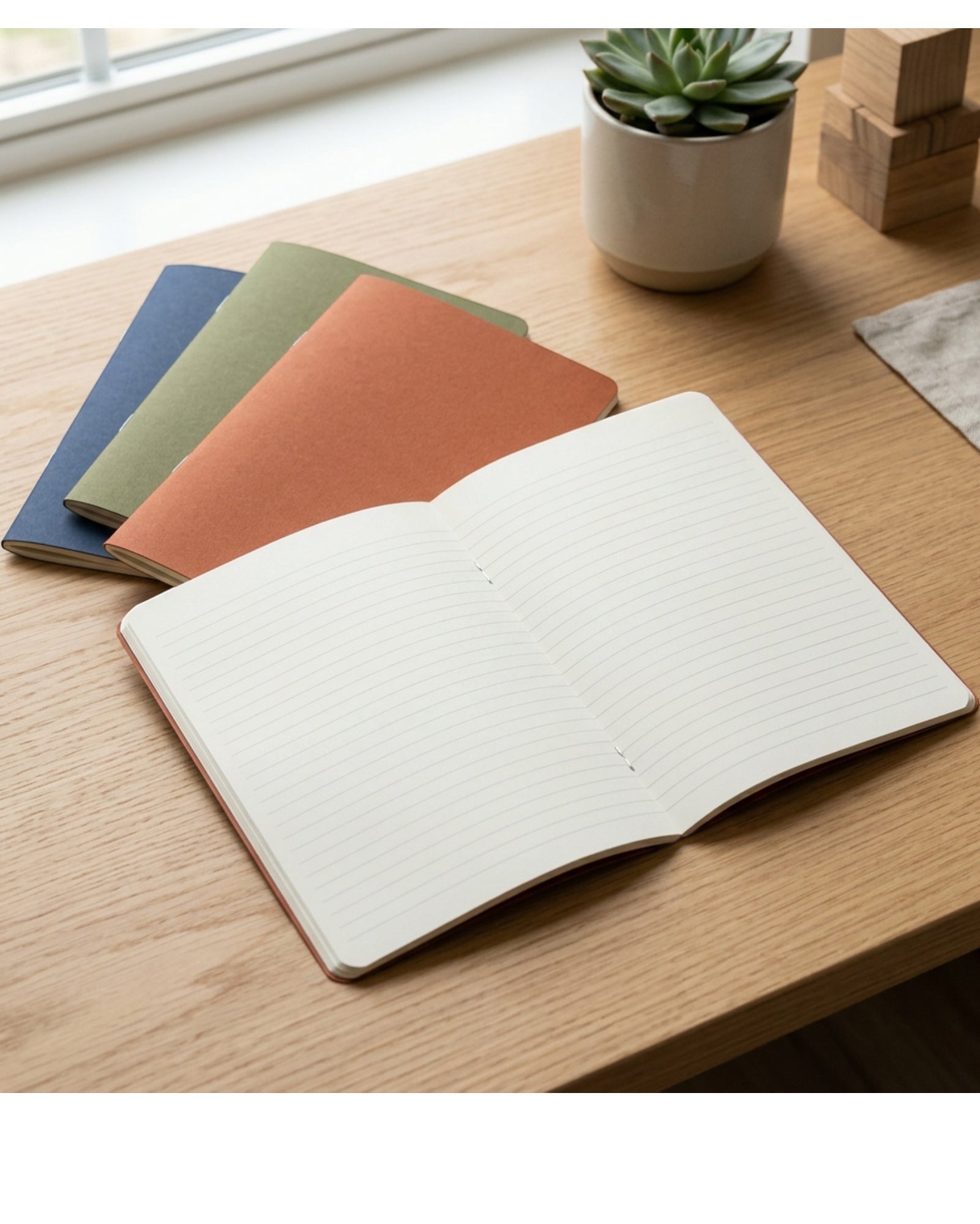 Hovs Pocket Ruled Paper Notebooks 64 Pages Set of 3 - Lifestyle view